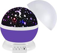 🌟 starry nightlight projector lamp for 3-12 year old girls - bedroom toys for girls and boys, best gifts for age 3-10 year old boys and girls - christmas stocking stuffers in purple логотип