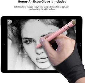 img 2 attached to 🖊️ Enhance Your iPad Experience with the Homagical Active Stylus Pen – Rechargeable and Compatible with Apple iPad, Ideal for Touch Screens, Fine Point 1.5mm Capacitive iPad Pen Tablet. Includes Pen Bag and Anti-friction Glove
