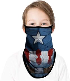 img 1 attached to 🧣 Venswell Kids Neck Gaiter Mask with Ear Loops: Reusable Bandana Face Cover for Boys, Girls, and Youth at School and Sports