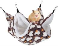 🐾 cozy double-layer small pet hammock: warm fleece hanging bed for sugar glider, chinchilla, and more! логотип