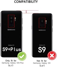 img 2 attached to Стильный чехол-кошелек для Samsung Galaxy S9+ Plus с магнитной подставкой и слотами для карт - синий