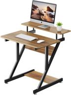 computer desk monitor shelf space saving furniture logo