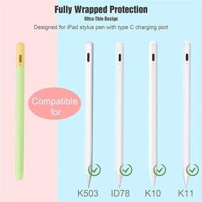 img 3 attached to Case For Stylus Pen Silicone Stylus Pen Cover Holder Anti-Slip Stylus Pen Sleeve Compatible With Type C Charging Port Stylus Pen