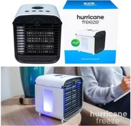 🌀 energy-efficient hurricane freeze personal air cooling unit: compact & portable fan with evaporative technology, air chilling, aromatherapy mist, and night light feature logo