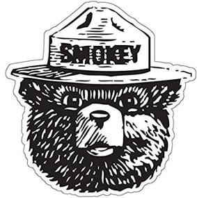 img 3 attached to Наклейка StickyChimp Smokey Bear Firefighting WILDFIRE, 4x4 дюйма, черная