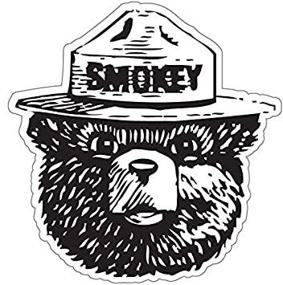 img 1 attached to Наклейка StickyChimp Smokey Bear Firefighting WILDFIRE, 4x4 дюйма, черная