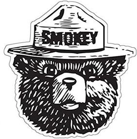 img 4 attached to Наклейка StickyChimp Smokey Bear Firefighting WILDFIRE, 4x4 дюйма, черная