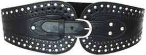 img 4 attached to Womens Leather Elastic Corset Buckle