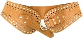 img 2 attached to Womens Leather Elastic Corset Buckle