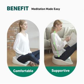 img 2 attached to GoodMonday Posture Meditation Seat Cushion - Zero Gravity Ergonomic Comfort for Stress Relief, Shoulder & Lower Back Pain Relief, Improved Posture - Ideal for Office Chairs and Yoga