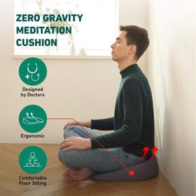 img 3 attached to GoodMonday Posture Meditation Seat Cushion - Zero Gravity Ergonomic Comfort for Stress Relief, Shoulder & Lower Back Pain Relief, Improved Posture - Ideal for Office Chairs and Yoga