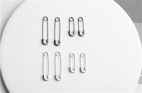 img 1 attached to 🔗 Cute Sterling Silver Safety Pin Small Hoop Earrings: Trendy Black Sleeper Hoops for Women & Teen Girls