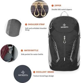 img 3 attached to Waynorth Lightweight Packable Backpack Resistant Outdoor Recreation and Camping & Hiking