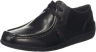 kickers mens loafers black blk logo