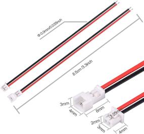 img 3 attached to 10 Pairs 1.25 mm JST 2 Pin Micro Electrical Male and Female Connector Plug with 80mm Wire Cables: Compact and Reliable Connectors for Precise Electrical Connectivity