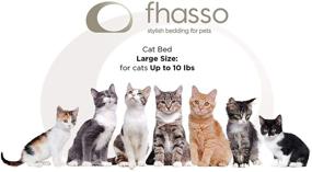 img 1 attached to 🐱 Fhasso Luxury Bamboo Cat Bed - Eco-Friendly, Natural, Handmade Cat Cave Bed with Washable Velvet Cushion - Premium Enclosed Pet Bed - Modern, Decorative Design for Improved SEO