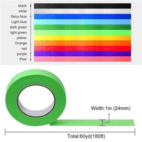 img 1 attached to 🌈 11 Rolls of 1 Inch Wide Colored Masking Tape - 60 Yards Painters Multicolor for Kids Crafts, Labeling, Arts, DIY Decor - Rainbow Tape for Decorative Projects with Different Colors