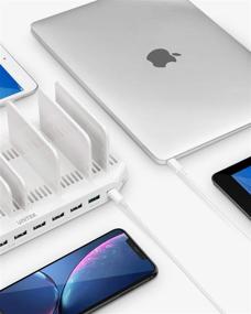 img 2 attached to 🔌 Unitek USB C PD Charging Station: 60W 10-Port Quick Charger Dock for MacBook, Pixel, and More with QC 3.0 and Power Delivery Compatibility