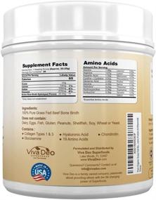 img 3 attached to 🌱 Viva Deo - Grass Fed Bone Broth Protein Powder - Instant Mixing, Antibiotic & Hormone Free - Keto & Paleo Friendly with Collagen & 19 Amino Acids - 20g Protein