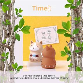 img 3 attached to 🐻 2 Pack Cute Kitchen Timer for Kids - 100% Mechanical Timer for Cooking/Reading/Do Sports - 60 Minute Animal Timer (Brown Bear and Wolf)