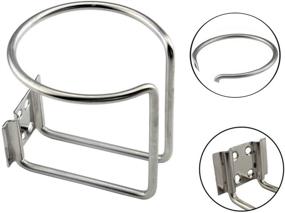 img 2 attached to 🥤 4-Piece Universal Stainless Steel Boat Ring Cup Drink Holder for Marine, Yacht, Truck, RV, Car, Trailer - Durable Hardware