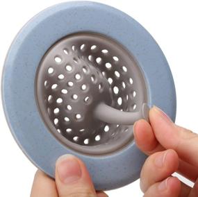 img 2 attached to 🗑️ CORNERJOY 4-Pack Large Wide Rim 4.5" Diameter Silicone Kitchen Sink Strainer Set