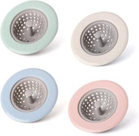 img 4 attached to 🗑️ CORNERJOY 4-Pack Large Wide Rim 4.5" Diameter Silicone Kitchen Sink Strainer Set