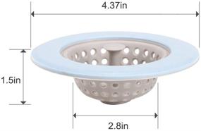 img 3 attached to 🗑️ CORNERJOY 4-Pack Large Wide Rim 4.5" Diameter Silicone Kitchen Sink Strainer Set