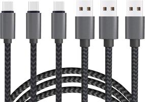 img 4 attached to 🔌 High-Speed USB Type C кабель 3 фута 3Pack от Ailun - Зарядка и синхронизация Galaxy s20, s20+, S20Ultra, S10 Plus и другие - серебристый черный серый