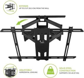 img 1 attached to Enhance your TV experience with the Kanto Full Motion Flat Panel TV Mount, Black (PX600)