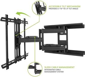 img 2 attached to Enhance your TV experience with the Kanto Full Motion Flat Panel TV Mount, Black (PX600)