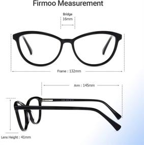 img 2 attached to 👓 Firmoo Women's Cat Eye Computer Glasses - Blue Light Blocking, Anti Glare, Anti Eyestrain, Headache Relief - for Digital Screens (Black Frame)