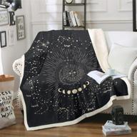 printed sherpa blanket astrology bohemian logo