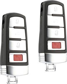 img 2 attached to 🔑 Enhance Your VW Passat's Security with Smart Key Fob Remote Shell Case – Set of 2 (2006-2010 HLO3C0959752N)