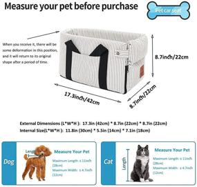 img 3 attached to Dog Console Car Seat with Falalahi: Booster Seat for Dogs and Cats on Car Armrest, Compact Travel Carrier Bed for Small Pets under 8 lbs - Suitable for Flip-top Armrest Box