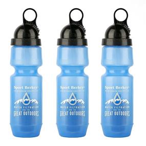 img 4 attached to 💧 Durable Berkey Filtered Water Bottle BPA Free Portable 22oz (Set of 3)