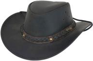 🤠 outback trading men's 1367 wagga upf 50 breathable leather western hat - adjustable chin cord, enhanced seo logo