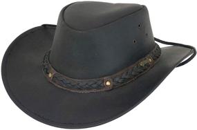 img 4 attached to 🤠 Outback Trading Men's 1367 Wagga UPF 50 Breathable Leather Western Hat - Adjustable Chin Cord, Enhanced SEO