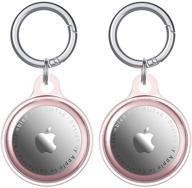 🔒 dezem 2pack protect case and keychain for airtag 2021: keep your airtags secure with closed tpu airtag loop holder logo