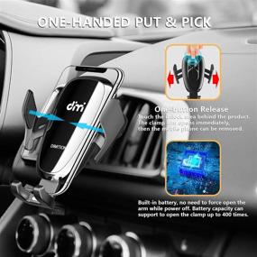 img 3 attached to 📱 DM Wireless Car Charger Holder: 10W Qi Fast Charging, Automatic Clamping, Air Vent Car Phone Mount for iPhone 12/11 Pro Max, Samsung Galaxy S21