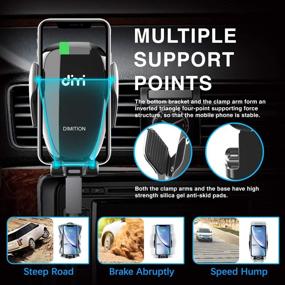 img 1 attached to 📱 DM Wireless Car Charger Holder: 10W Qi Fast Charging, Automatic Clamping, Air Vent Car Phone Mount for iPhone 12/11 Pro Max, Samsung Galaxy S21