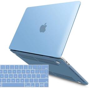 img 4 attached to 💻 IBENZER MacBook Pro 15 Inch Case 2019 2018 2017 2016 A1990 A1707, Hard Shell Case with Keyboard Cover for Apple Mac Pro 15 Touch Bar, Airy Blue, T15ARBL+1A