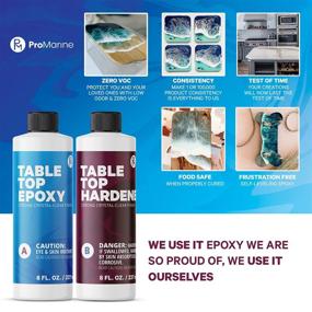 img 2 attached to 🔆 High Gloss Epoxy Resin Kit (16-Ounce) - UV Resistant, Self-Leveling, Ideal for Wood Table Tops, Bar Tops, Counters, River Tables, and DIY Resin Art Projects