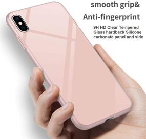 img 2 attached to Protective Tempered Glass Slim Case for iPhone Xs Max - Luhuanx Pattern Design - Anti-Scratch & Anti-Drop (Glass Light Pink)