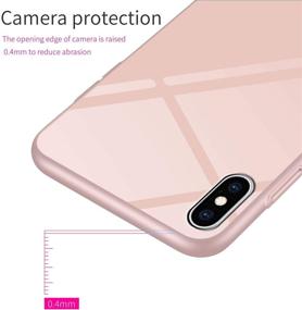 img 1 attached to Protective Tempered Glass Slim Case for iPhone Xs Max - Luhuanx Pattern Design - Anti-Scratch & Anti-Drop (Glass Light Pink)