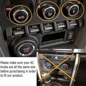 img 3 attached to Повысить качество своего автомобиля Subaru BRZ или Scion FR-S или Toyota 86 GT86 FT86 2013 и позже с накладками Xotic Tech AC Control Volume Knob Switch Button Ring Covers Trim (красный) -3 шт.