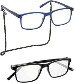 img 4 attached to MADEYES Unbreakable Reading Glasses for Men and Women - Anti-Glare, Anti-Reflection Readers and Cheater Glasses