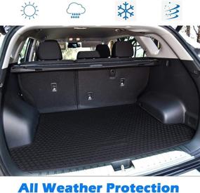 img 2 attached to Custom Fit Bonbo Rear Trunk Cover Floor Mat for Hyundai Tucson 2016-2020 - Heavy Duty Rubber Cargo Liner with Odorless & All Weather Guard