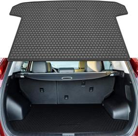 img 3 attached to Custom Fit Bonbo Rear Trunk Cover Floor Mat for Hyundai Tucson 2016-2020 - Heavy Duty Rubber Cargo Liner with Odorless & All Weather Guard