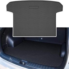 img 4 attached to Custom Fit Bonbo Rear Trunk Cover Floor Mat for Hyundai Tucson 2016-2020 - Heavy Duty Rubber Cargo Liner with Odorless & All Weather Guard